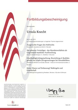 Fortbildungsbescheinigung