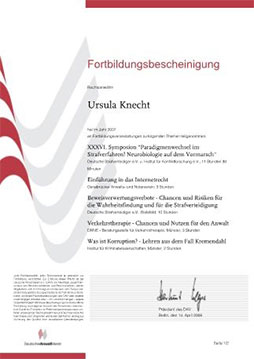 Fortbildungsbescheinigung